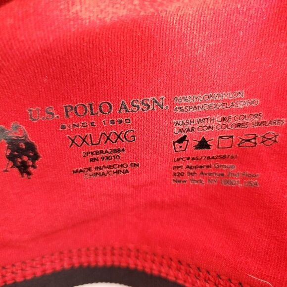 Us Polo Assn Bra Womens XXL Preppy Country Sports Red Workout Normie Casual - Picture 4 of 5